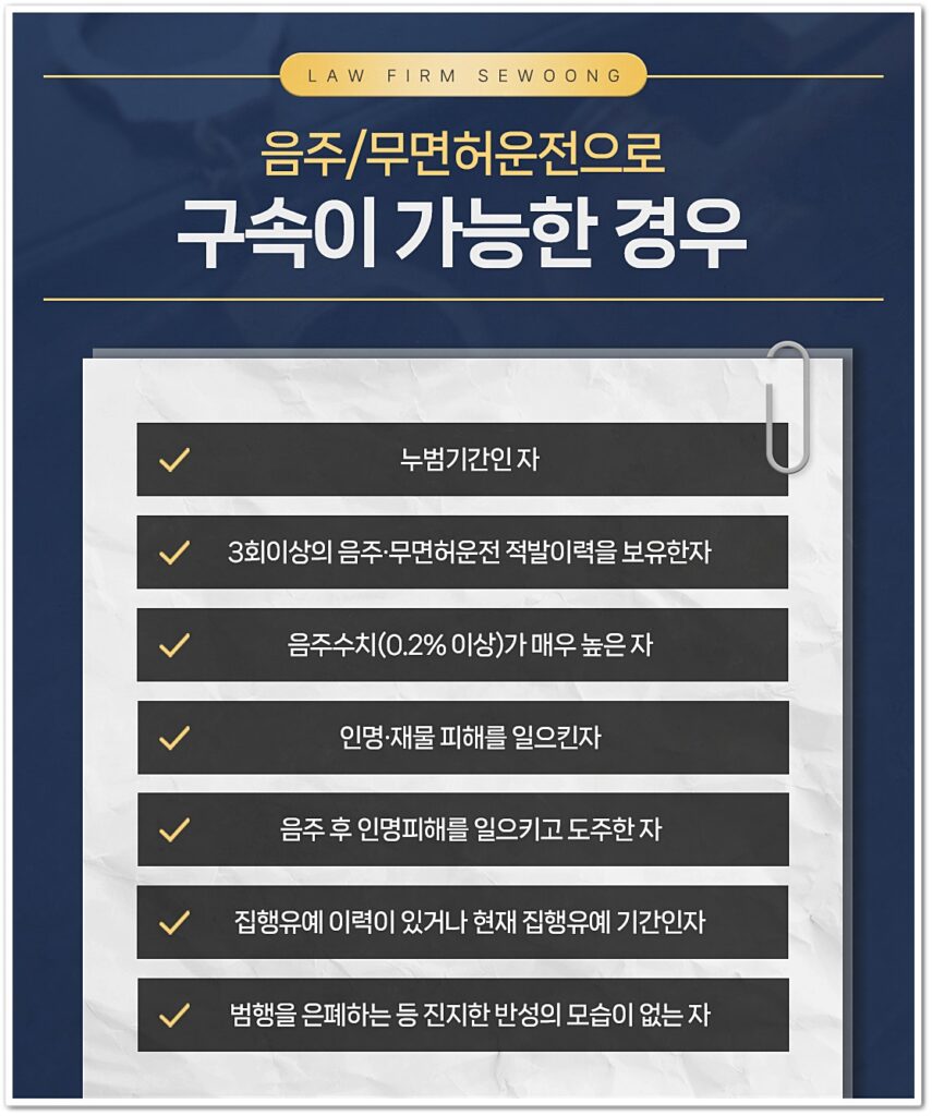 위험운전치사상은 구속이 가능한 중범죄입니다.